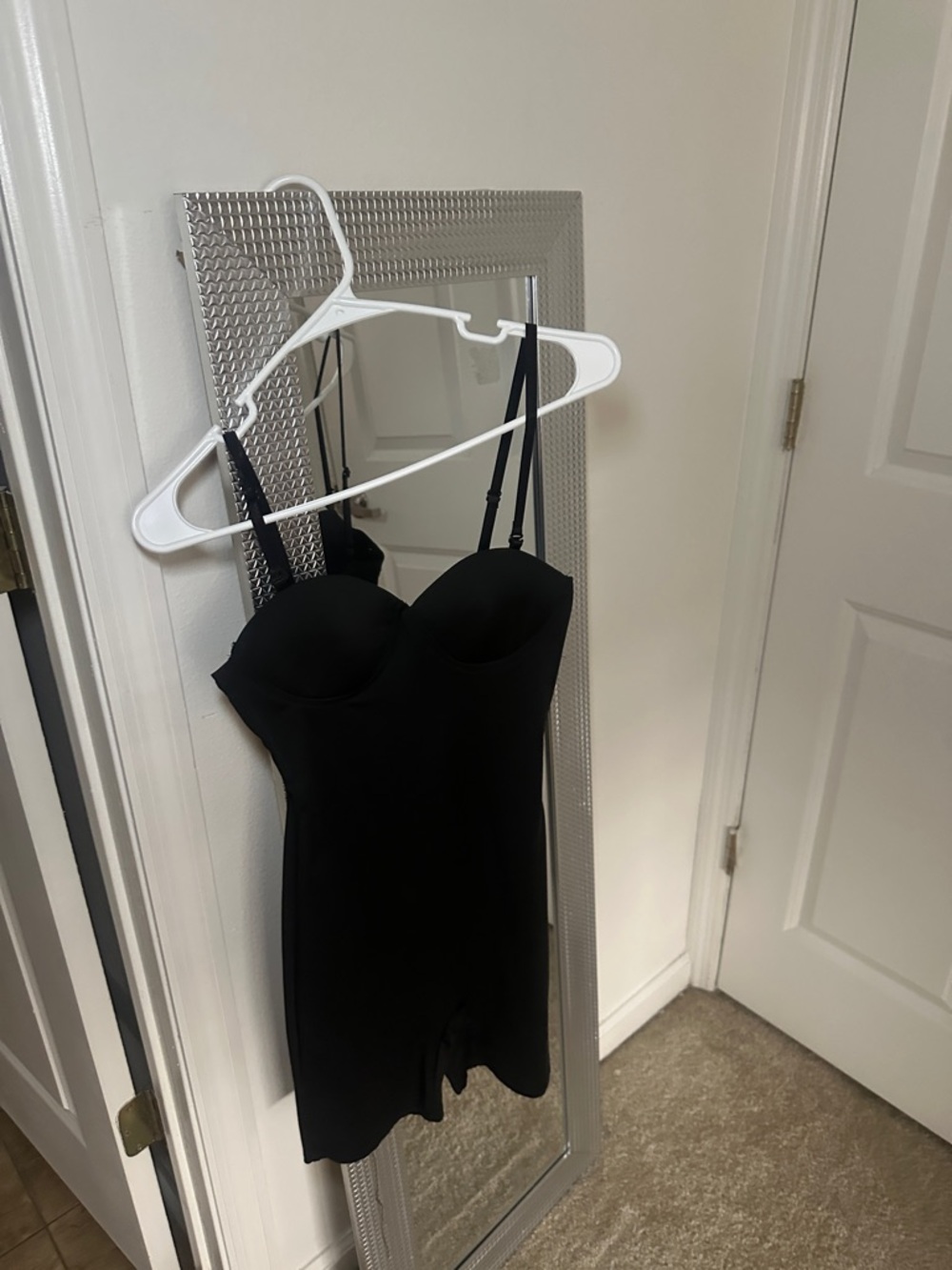 Black Shapewear Bodysuit with Adjustable Straps